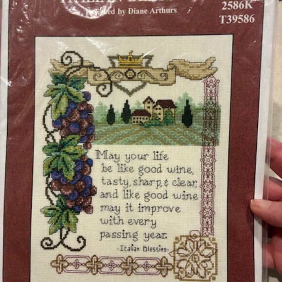 Imaginating Inc Cross Stitch Kit Italian Blessing by Diane Arthurs New 2586K - Picture 1 of 3